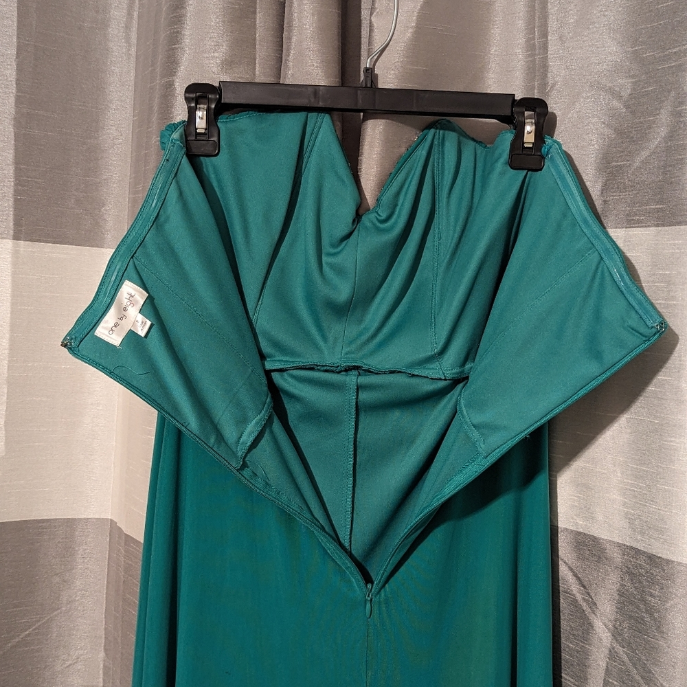 One by Eight Formal Gown Size 8, Teal with Colored Gems Prom - Picture 11 of 14